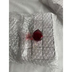 Tioncy 29 Pieces Ruby Red Faceted Crystal Prisms Garden Suncatcher Supplies NEW